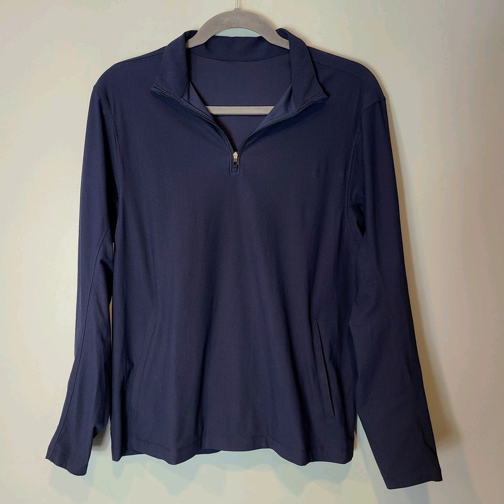 LULULEMON Twill Chill  1/2 Zip Mens Pullover XL Navy Blue Gorpcore Athletic